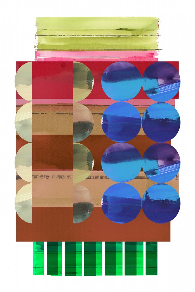 Strati geometrici dai colori vivaci da cartissi