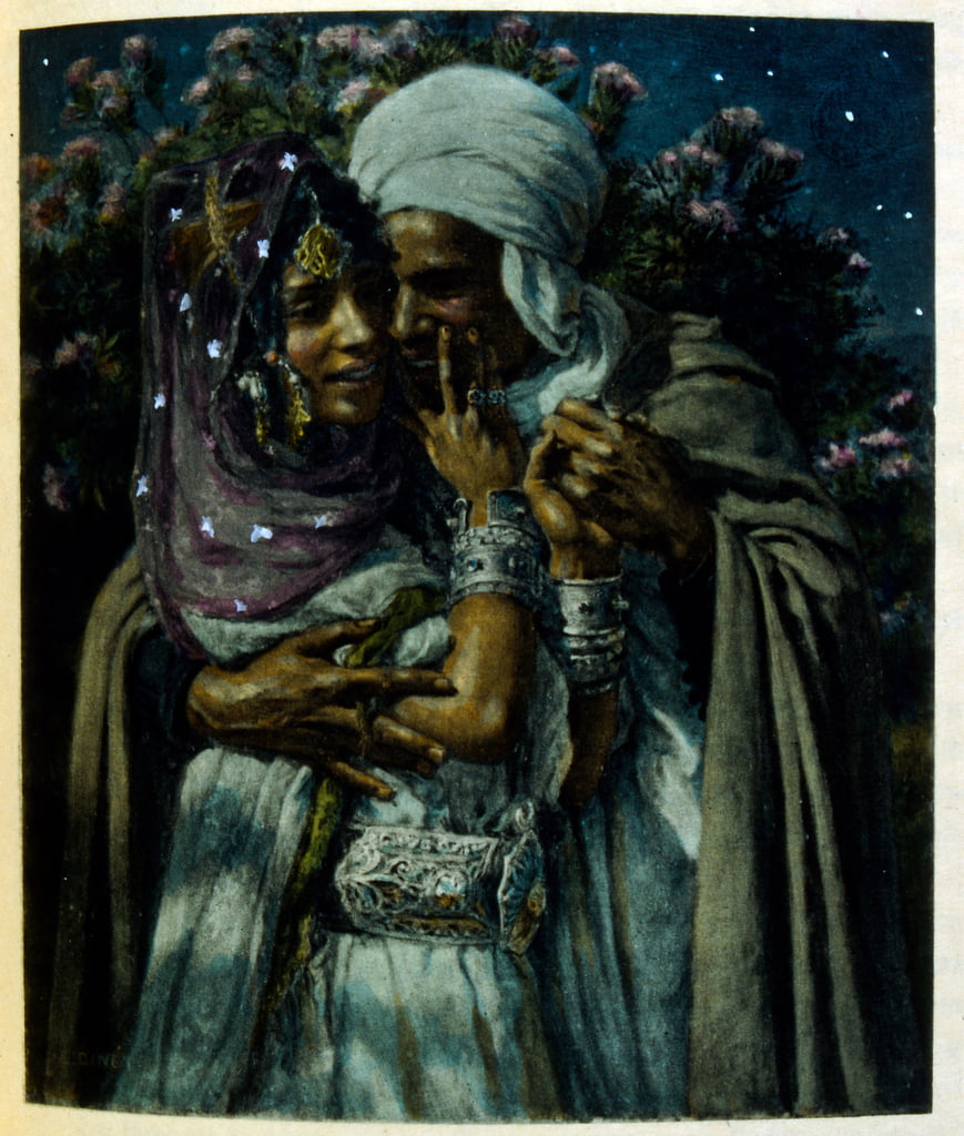 Illustrazione di da "Miraggi" Scene di vita araba. 1906. Mirages