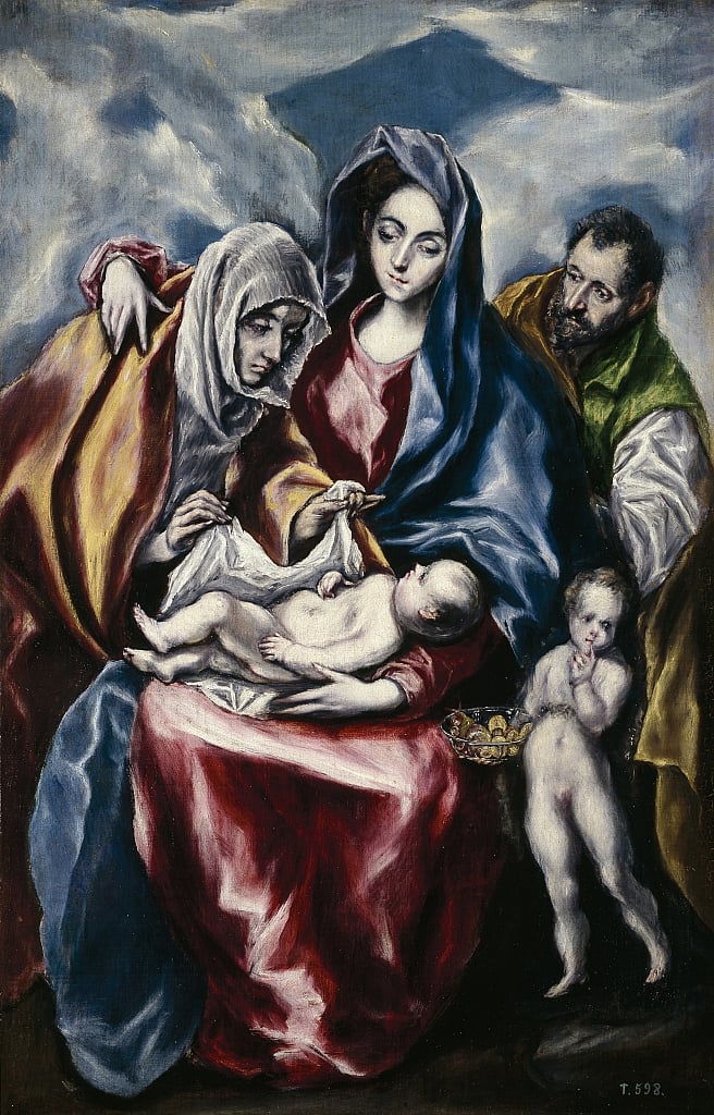 La Sacra Famiglia con Sant&Anna e Giovanni Battista come bambino, ca. 1600