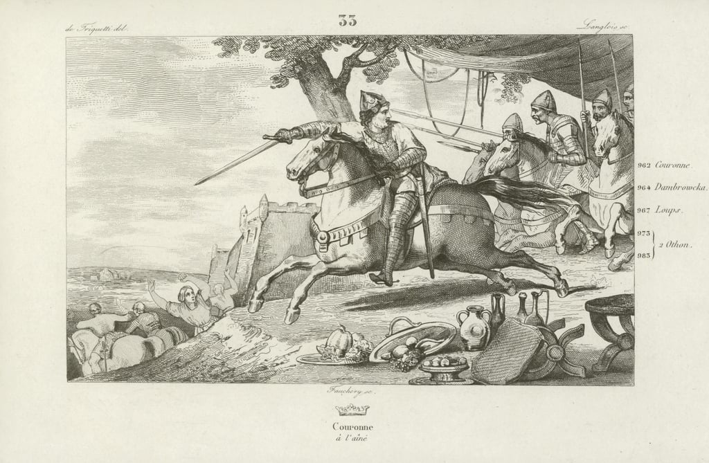 Lotario di Francia guida il suo esercito in un attacco al palazzo degli