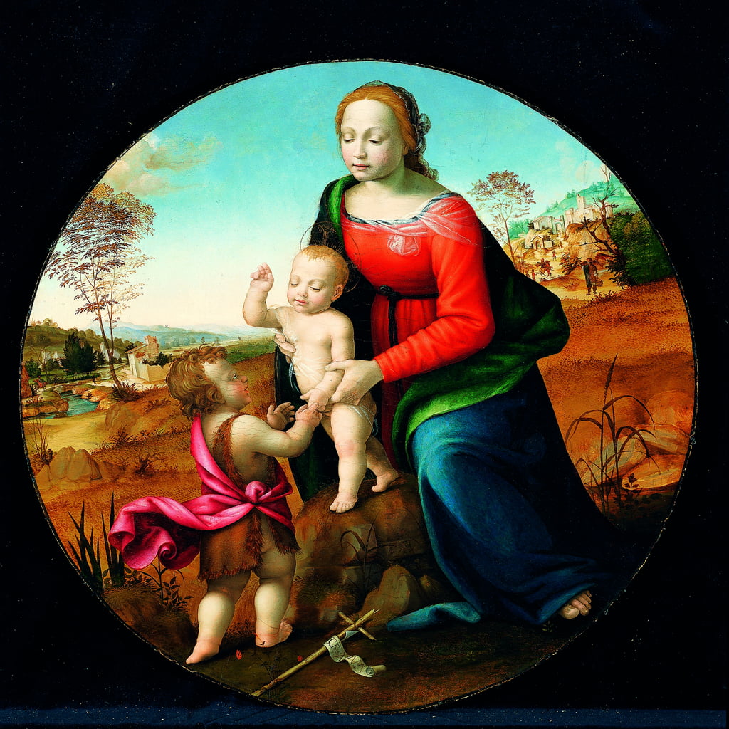 Madonna col Bambino e San Giovanni Battista (olio su tavola)