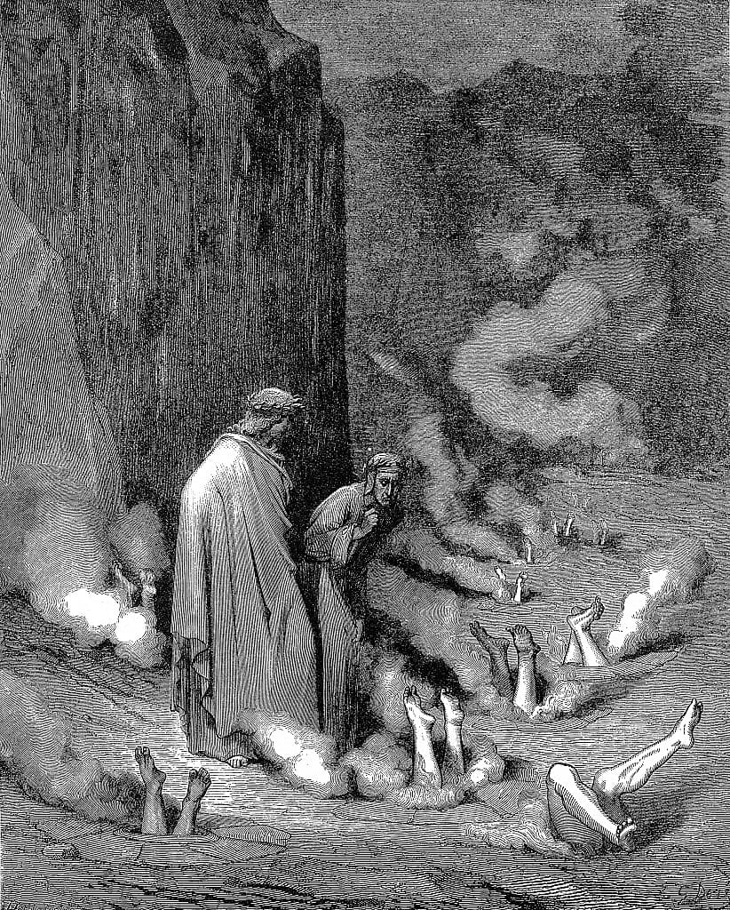 Dante e Virgilio nell'inferno, 1863 Gustave Dore