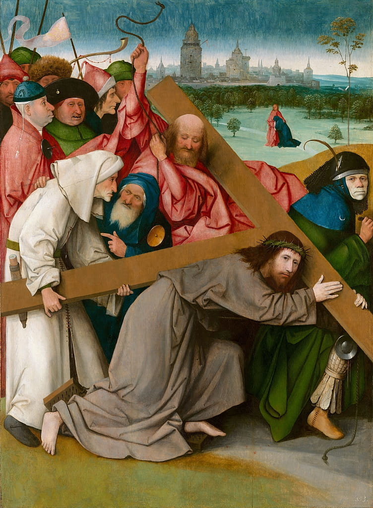 Aiutò Gesù A Portare La Croce Sul Calvario Cristo che porta la croce, 1500 circa. | Hieronymus Bosch