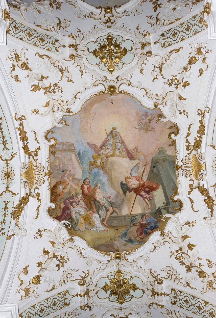 Monastero di Andechs, affresco, Andechs, Baviera, Germania da Unknown