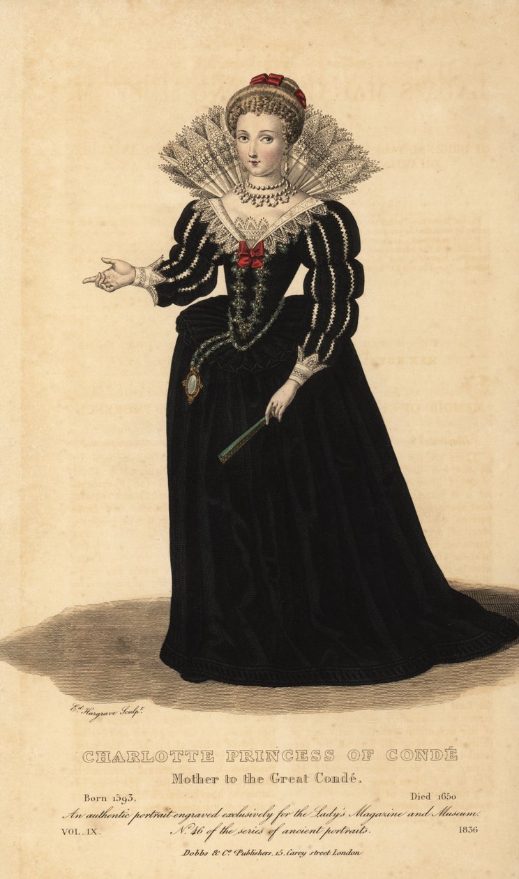 Charlotte Marguerite de Montmorency, Principessa di Condé, madre del Grande Condé, 1593-1650 da Unknown