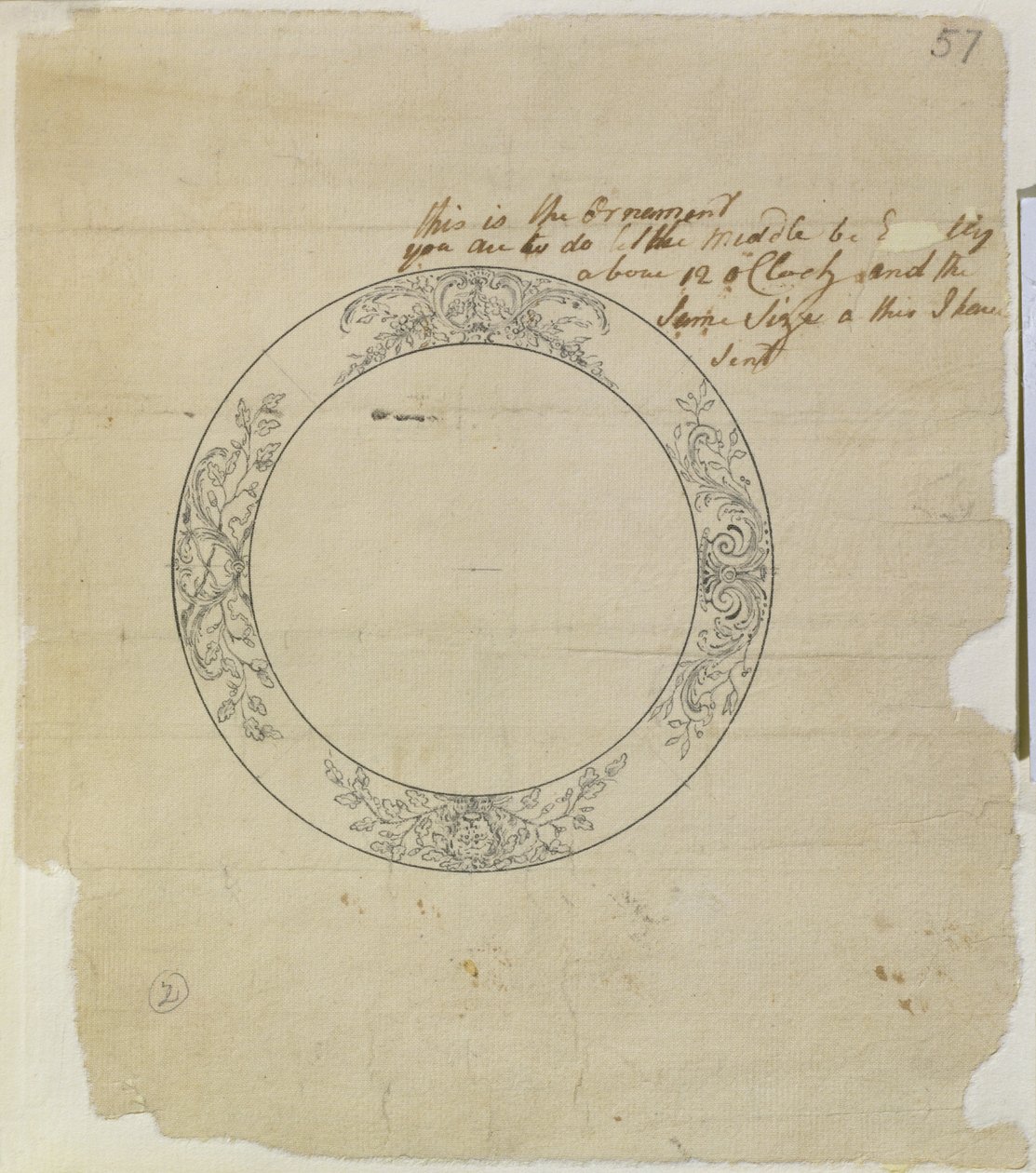 Progetto per un grande quadrante di orologio smaltato, dalle note e disegni meccanici compilati da John Harrison (1693-1776) e suo figlio William (c.1726-72) da Unknown