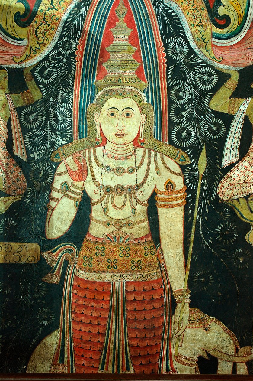 Murale sui muri del tempio di Kelaniya a Kelaniya Vihara, uno dei siti buddisti più sacri a circa sei miglia dalla capitale Colombo, Sri Lanka. 7 gennaio 2010 da Unknown