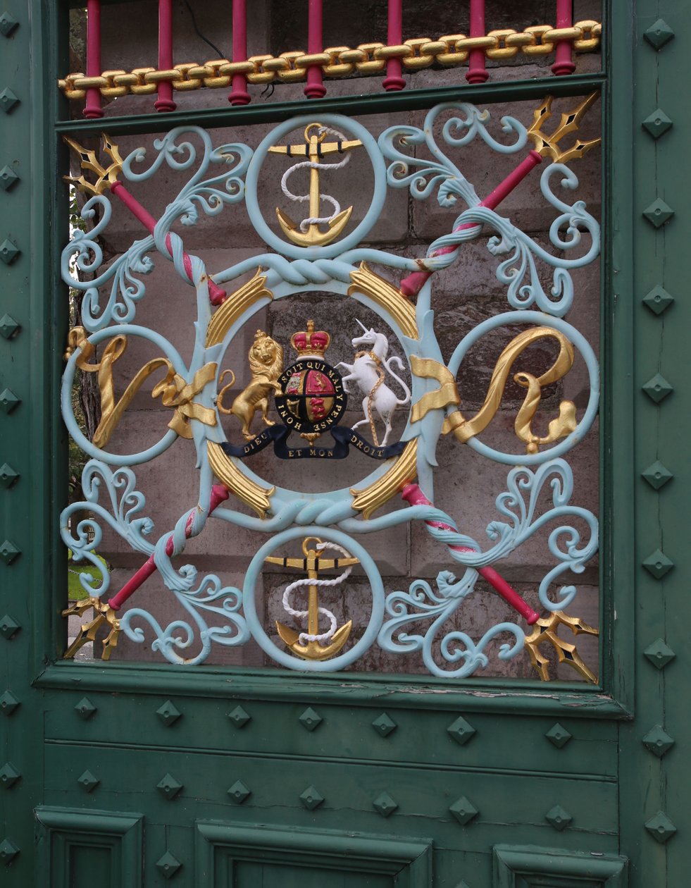 Decorazione in ghisa vittoriana del cancello dell