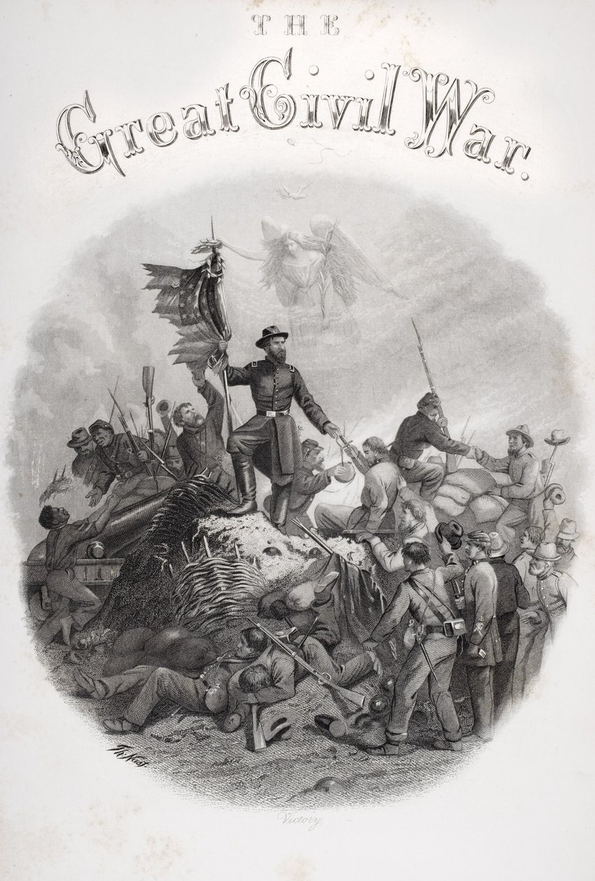 Incisione allegorica della Vittoria, dalla pagina del titolo del Volume 3 di 