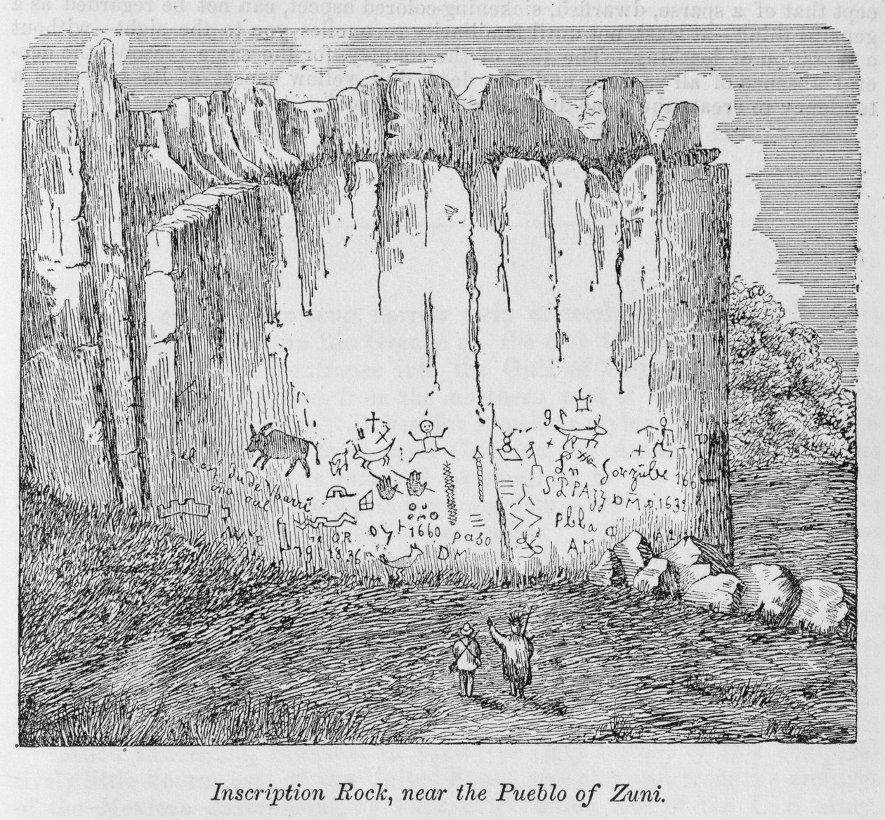 Inscription Rock, vicino al Pueblo di Zuni, da 