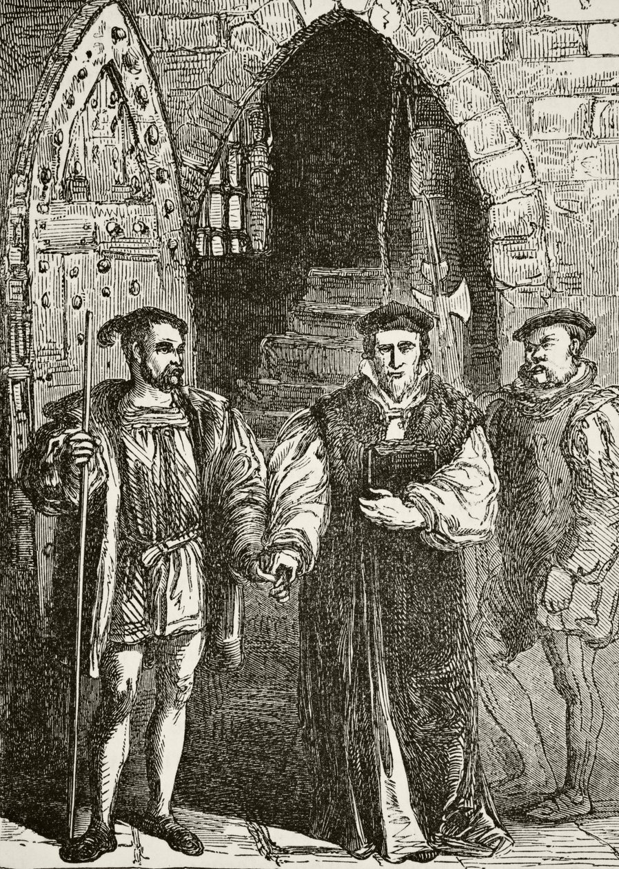 Il cardinale John Fisher lascia la Torre di Bell per andare alla sua esecuzione, da 