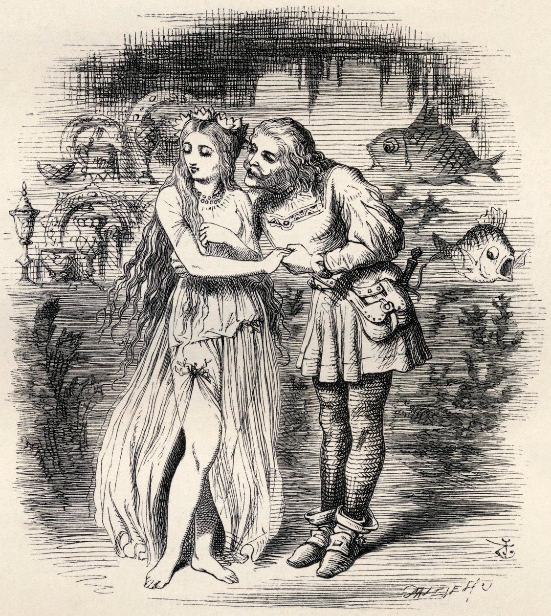 Illustrazione dopo J. Tenniel per la poesia 