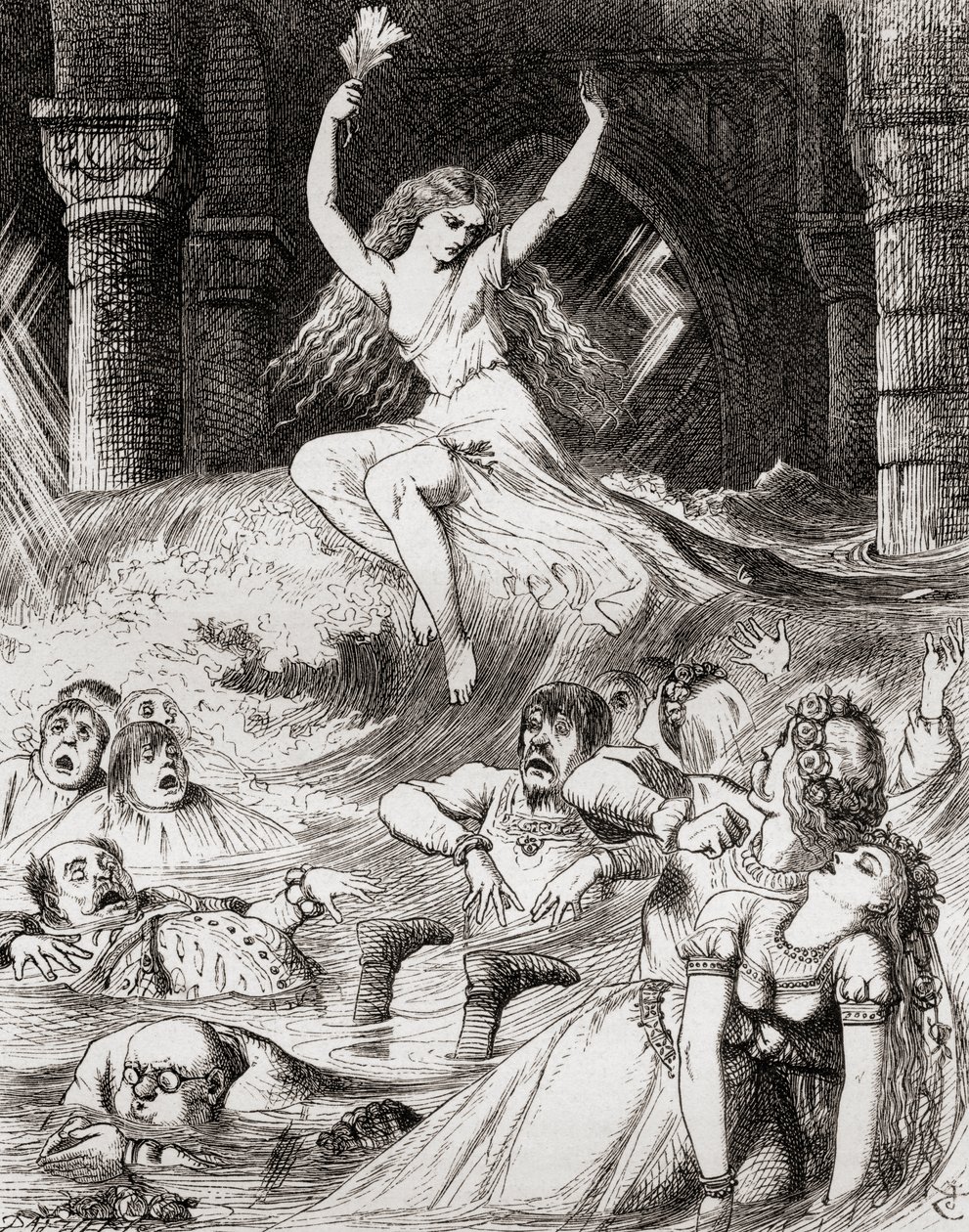 Illustrazione dopo J. Tenniel per la poesia 
