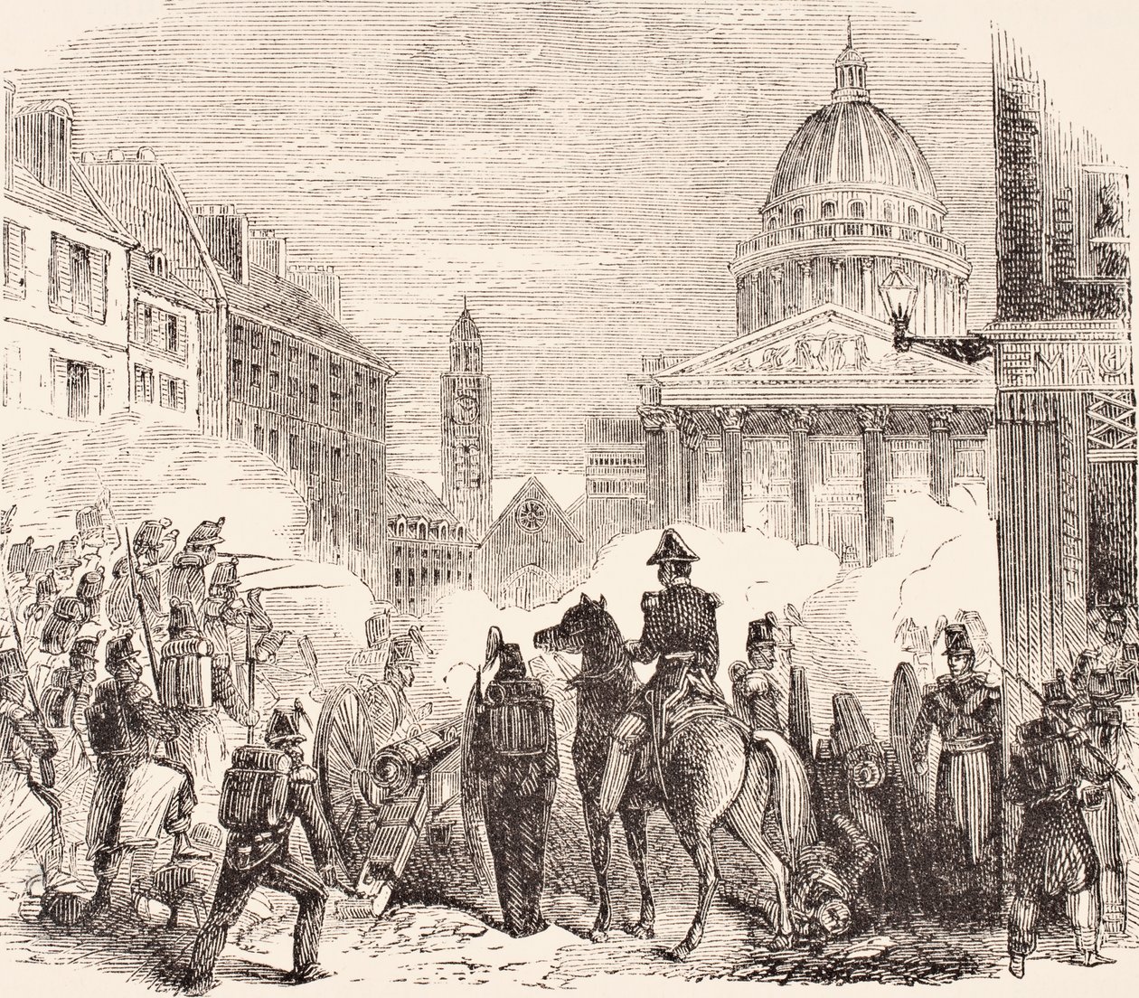 Incidente vicino al Pantheon, Parigi, durante la rivolta dei lavoratori francesi del 23-25 giugno 1848, da 