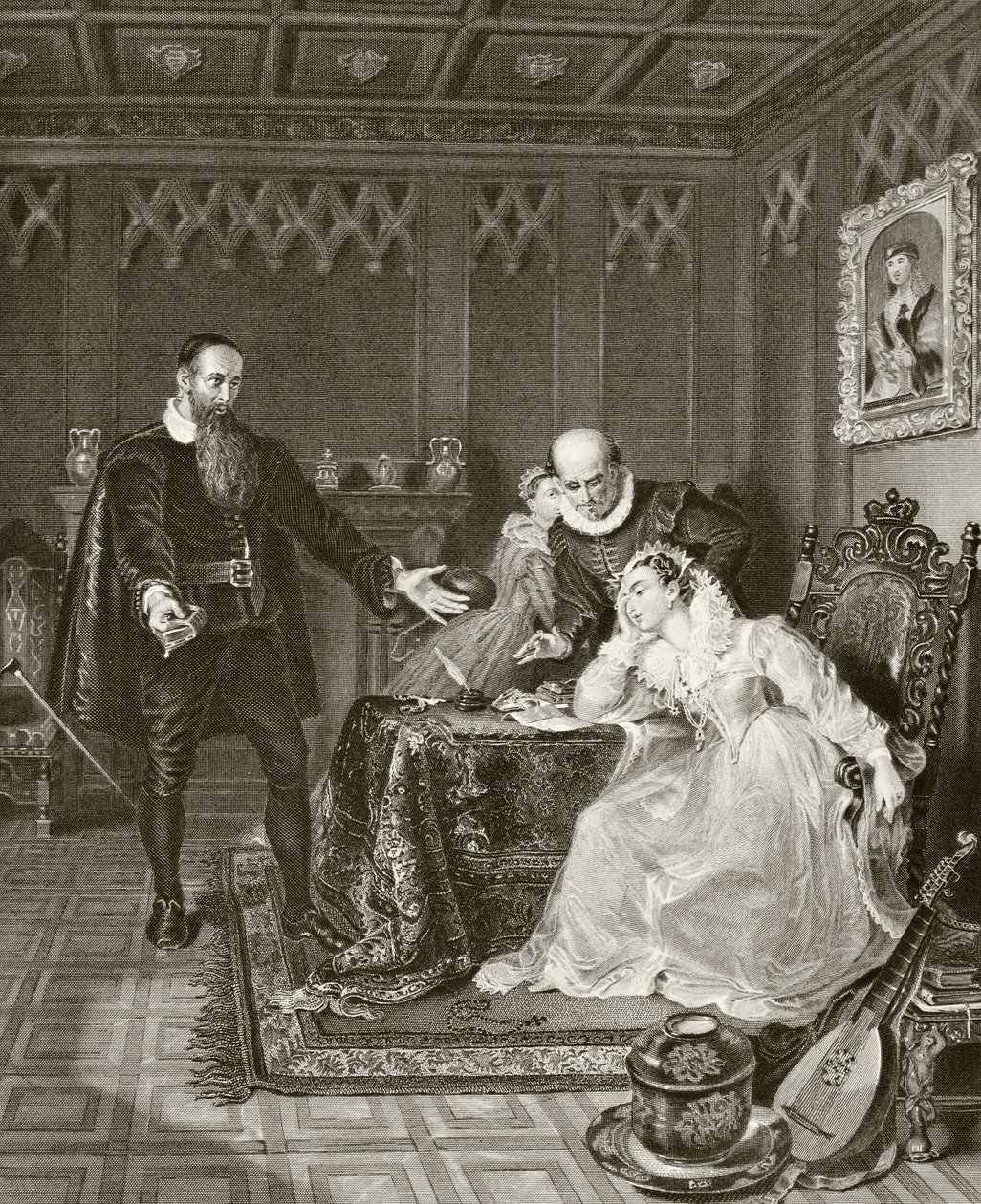 John Knox ammonisce Maria Stuarda riguardo al suo matrimonio con Don Carlos, figlio di Filippo II di Spagna, 24 giugno 1563, da 