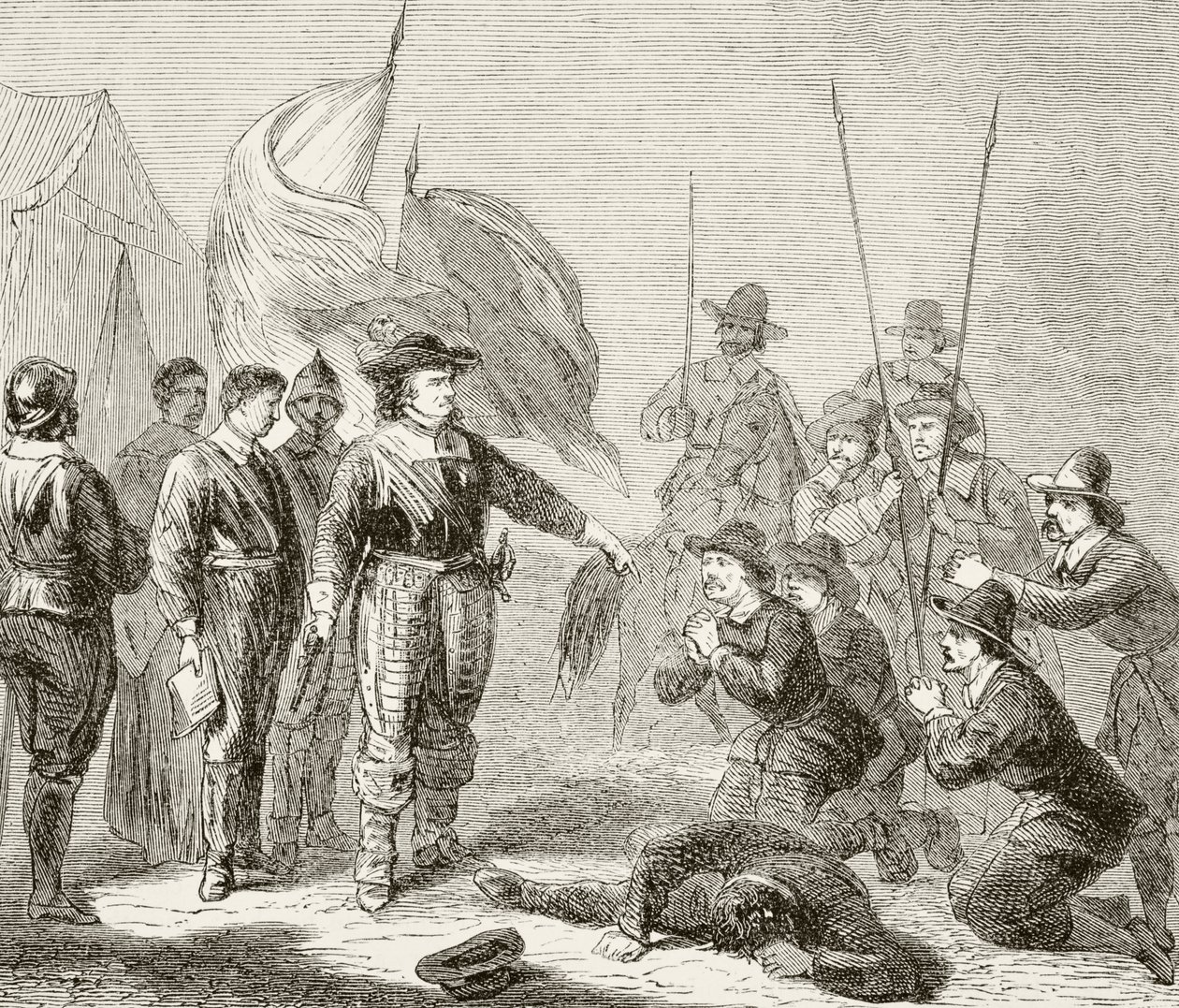 Oliver Cromwell sopprime una rivolta dei Livellatori nell