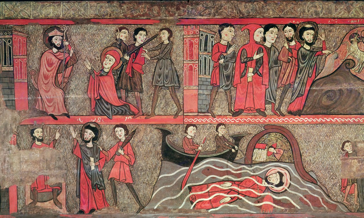 Paliotto con scene della vita di San Clemente, dalla Chiesa di Sant Climent de Taüll, Vall de Boi, Alta Ribagorça, seconda metà del XIII secolo da Catalan School