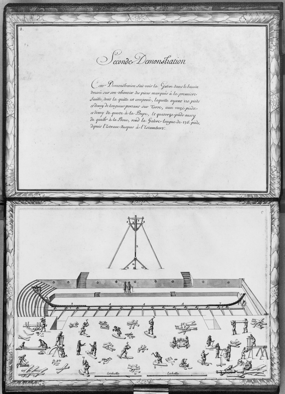Costruzione di una galea, seconda dimostrazione, tavola 2, illustrazione da 