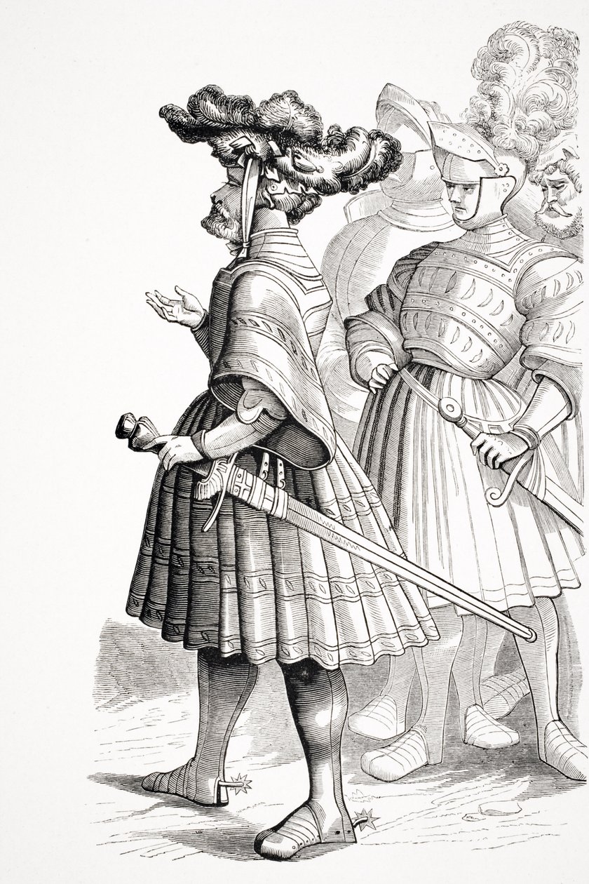 Cavalieri tedeschi, da una tavola nella 