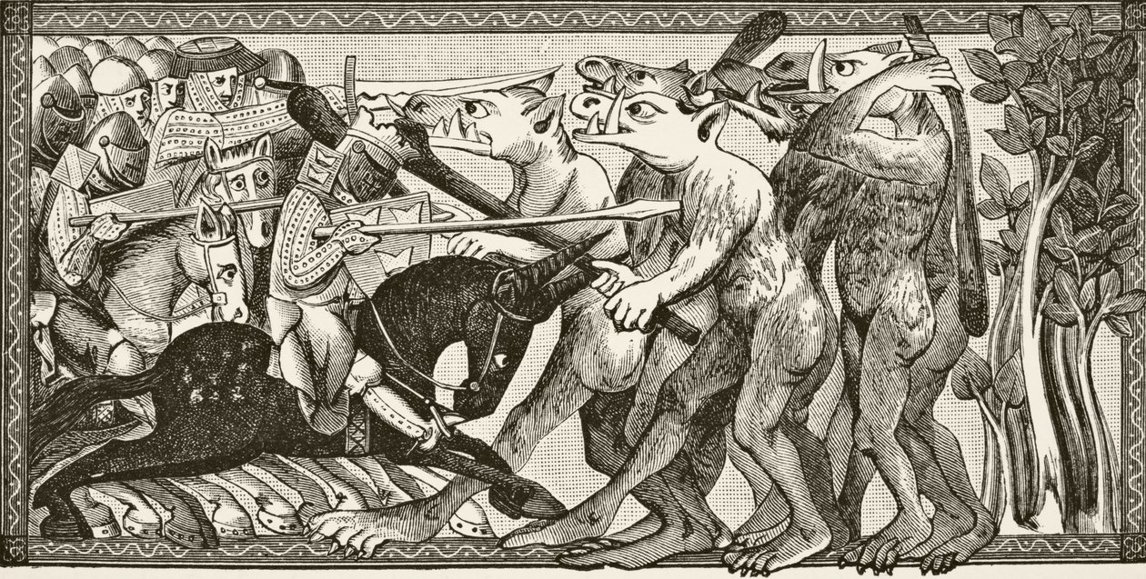 Come Alessandro si impegnò in combattimento con uomini dalle teste di cavallo che vomitavano fumo dalla bocca, da 