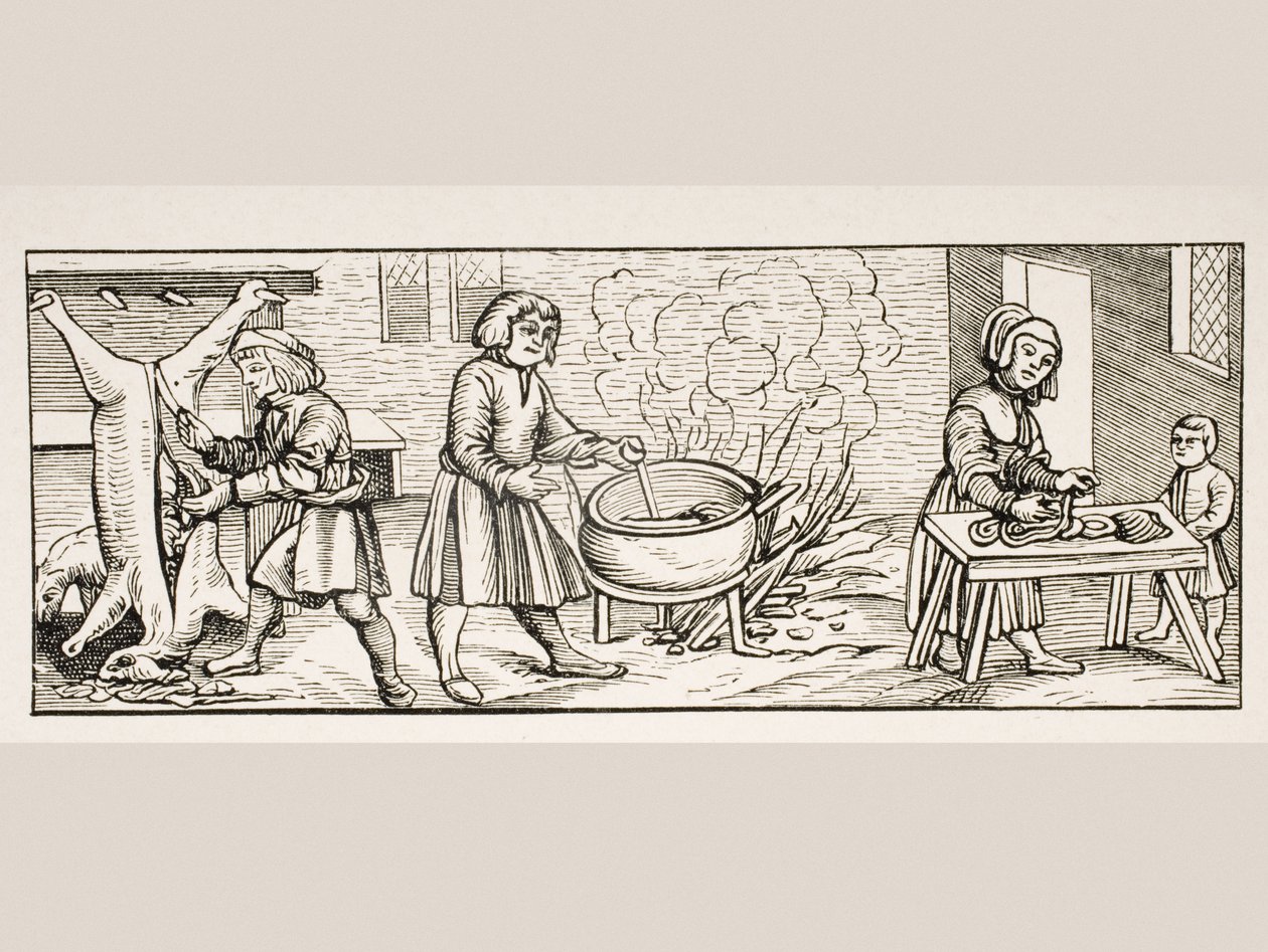 Interno di una cucina, da un