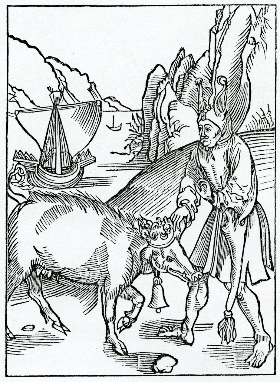 Di folli abominevoli in parole volgari, illustrazione dalla traduzione inglese di Alexander Barclay di 