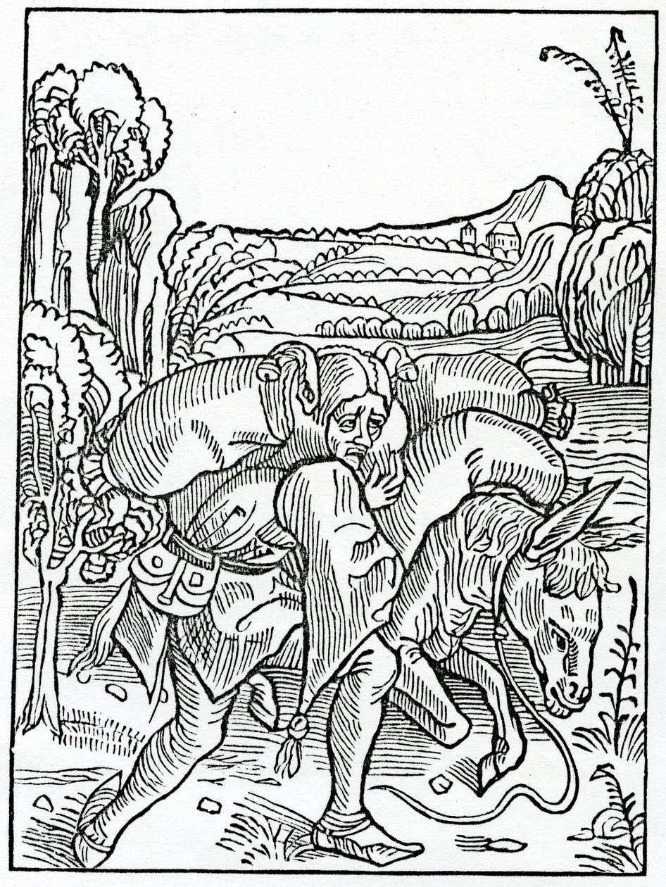 Di pluralità, cioè di coloro che si caricano di molti benefici, illustrazione dalla traduzione inglese di Alexander Barclay di 