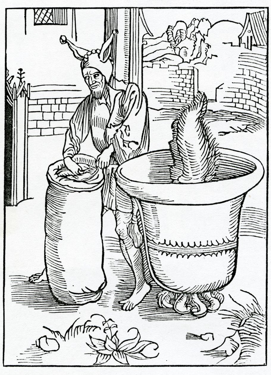 Di coloro che forzano o si preoccupano della maldicenza di persone volgari, illustrazione dalla traduzione inglese di Alexander Barclay di 
