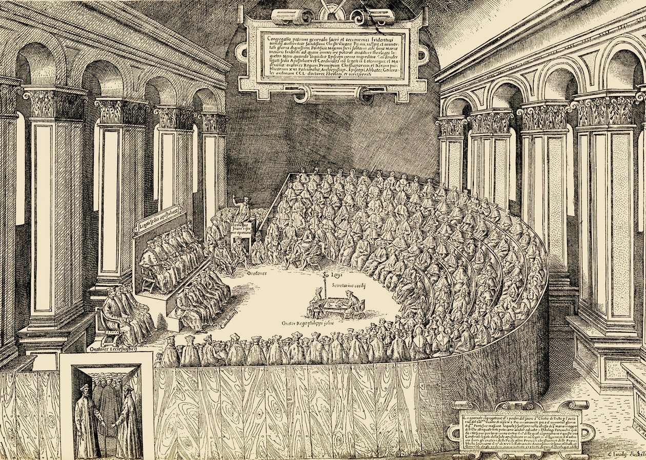 Il Concilio di Trento (1545-63) da Italian School