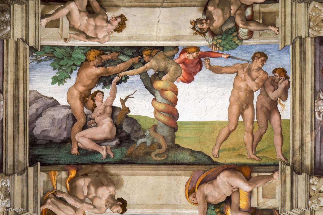 Espulsione dal Paradiso da Michelangelo Buonarroti
