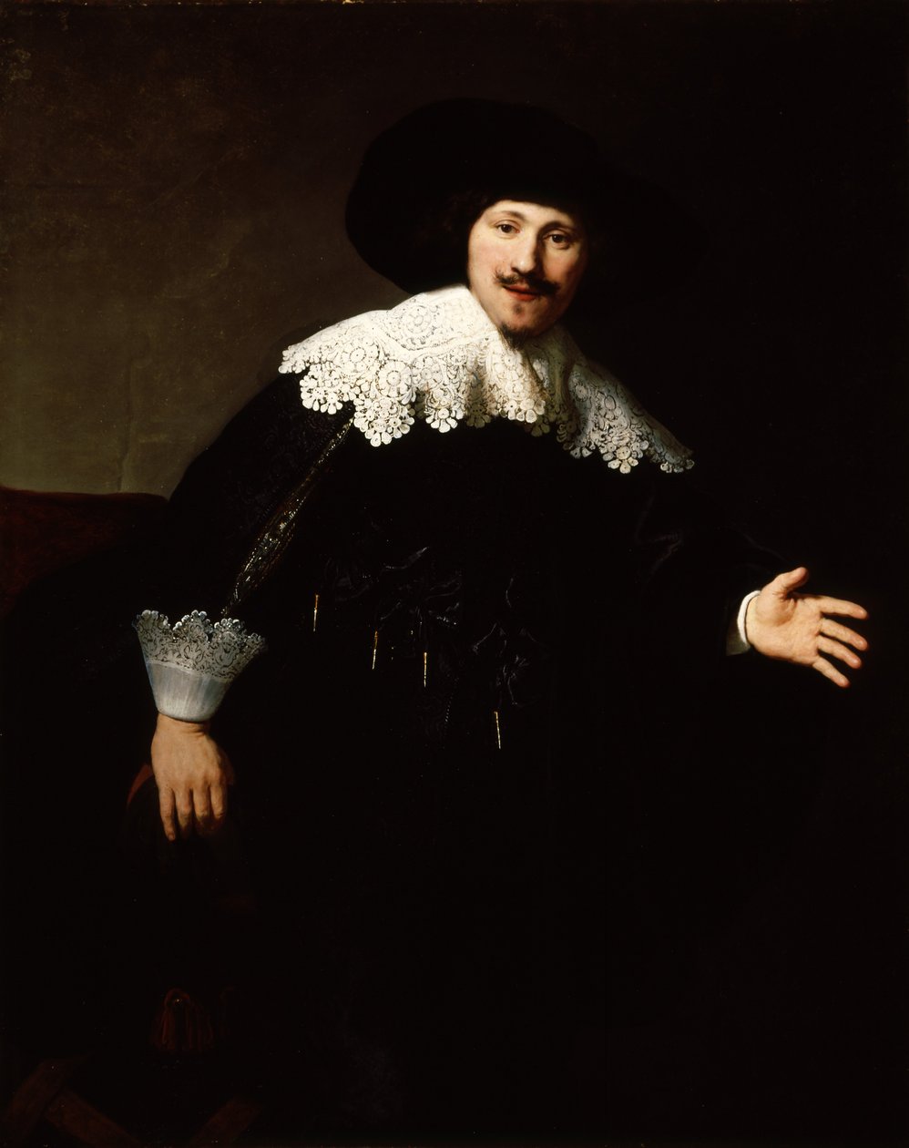 Ritratto di un uomo che si alza dalla sedia da Rembrandt van Rijn