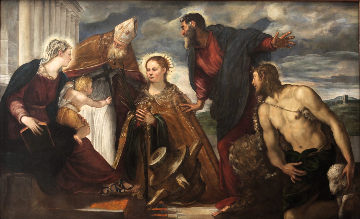 Vergine e Bambino, con Santa Caterina, Sant