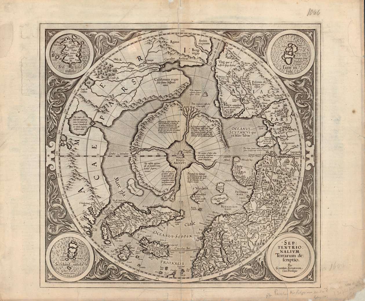 La mappa è stata pubblicata nel (1628) e mostra il Polo Nord, le regioni settentrionali da Unbekannt Unbekannt