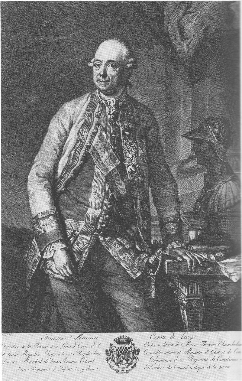 Incisione in rame del conte Franz Moritz von Lacy da  Unknown
