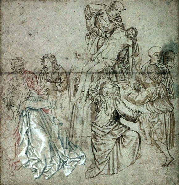 Pannello centrale di un trittico perduto di Campin, possibilmente disegnato da Vranck van der Stock da Master of Flémalle