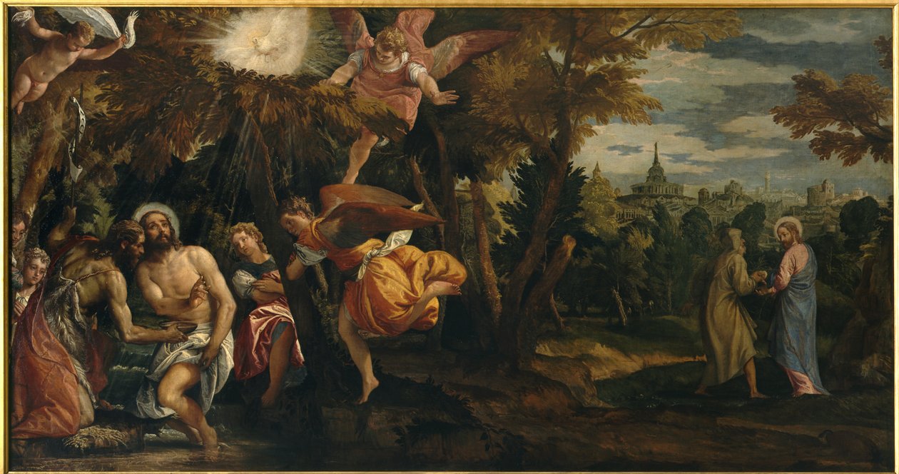 Battesimo e tentazione di Cristo, c.1582 da Veronese