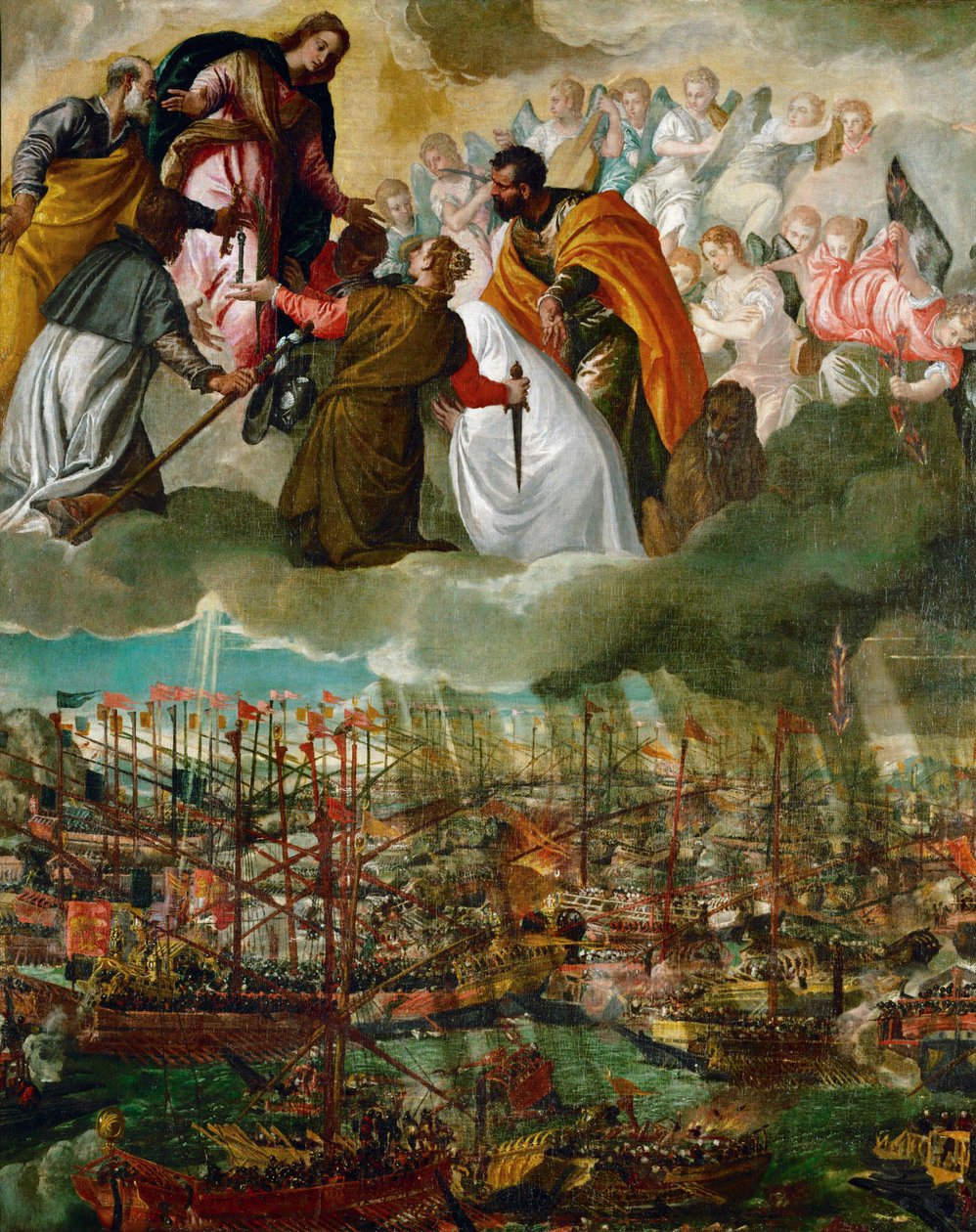 La battaglia di Lepanto (olio su tela) da (1528-88) Veronese