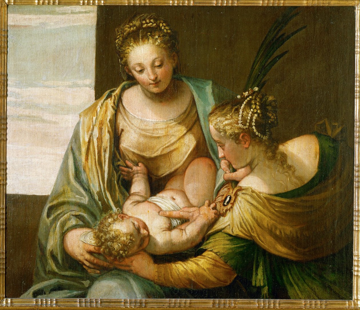 Il matrimonio mistico di Santa Caterina da Siena ... (olio su tela) da (1528-88) Veronese
