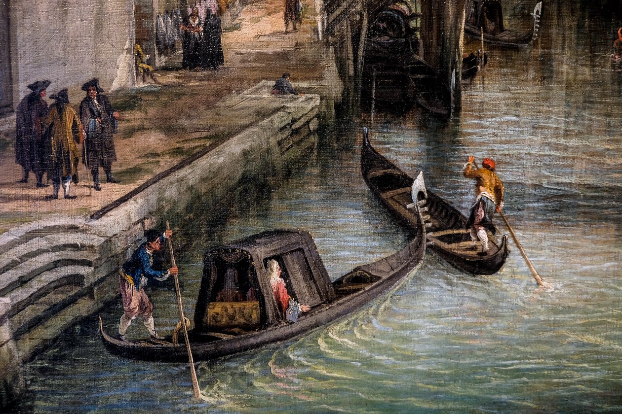 Il rio dei Mendicanti, c. 1723 (oil on canvas) da (1697-1768) Canaletto