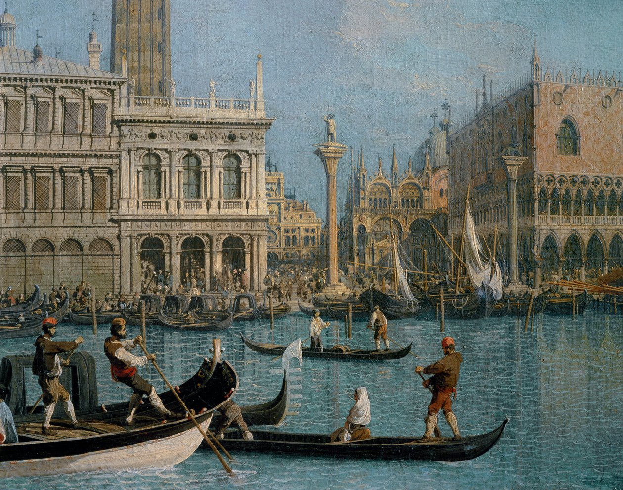 Venice, Palazzo Ducale and Libreria Marciana (oil on canvas) da (1697-1768) Canaletto