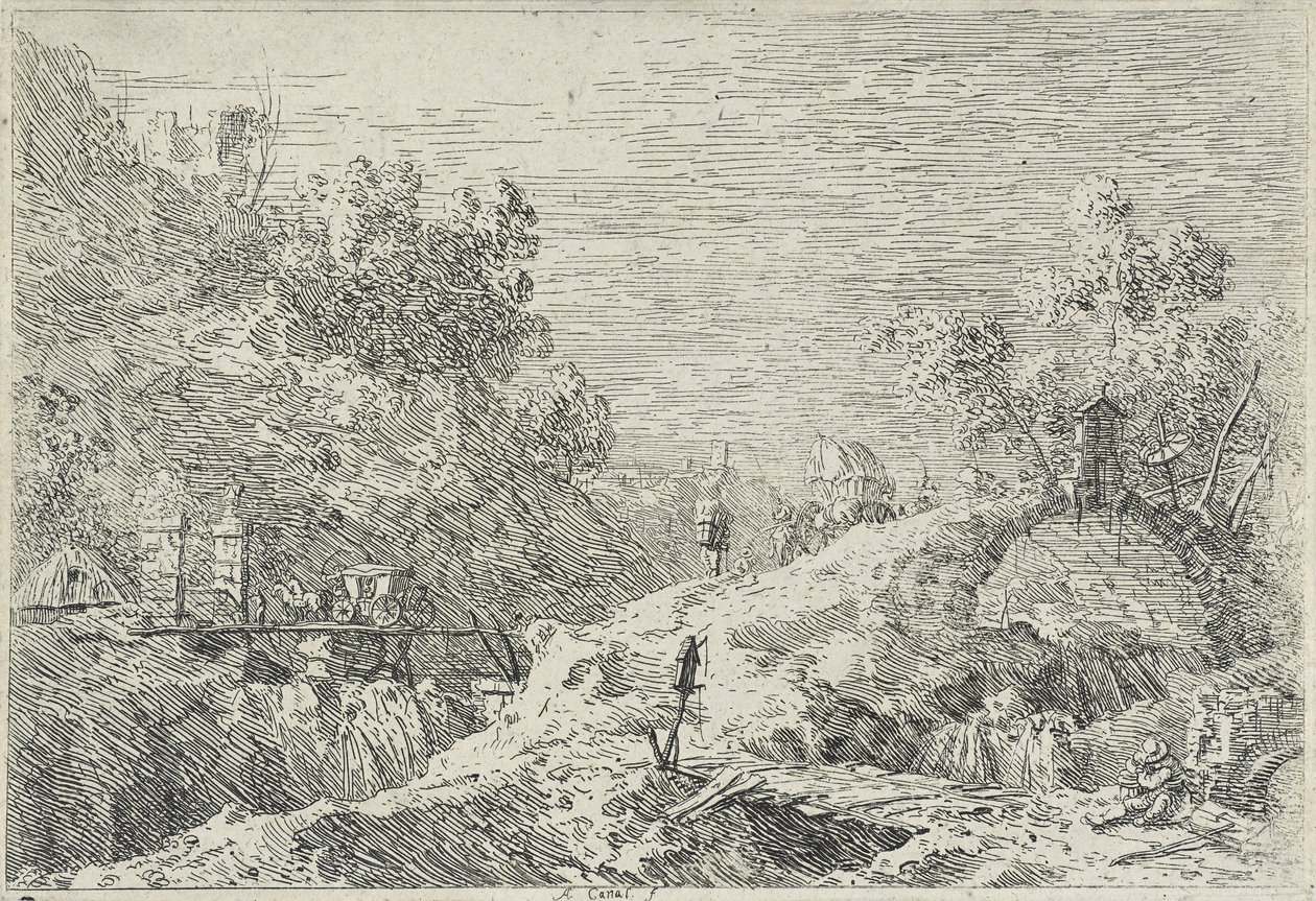 Paesaggi con cinque ponti da Canaletto