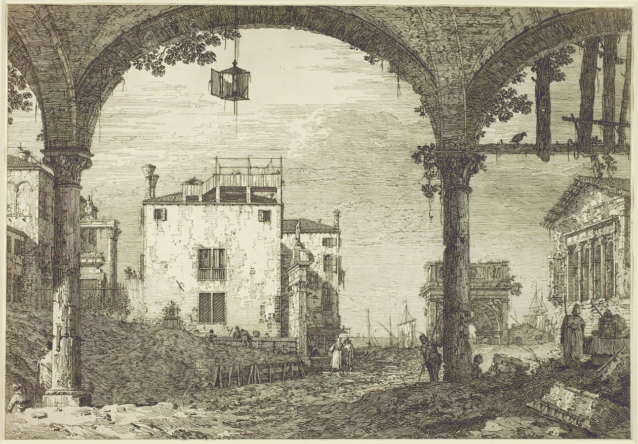 Le Portique à la Lanterne, c.1744 da Canaletto