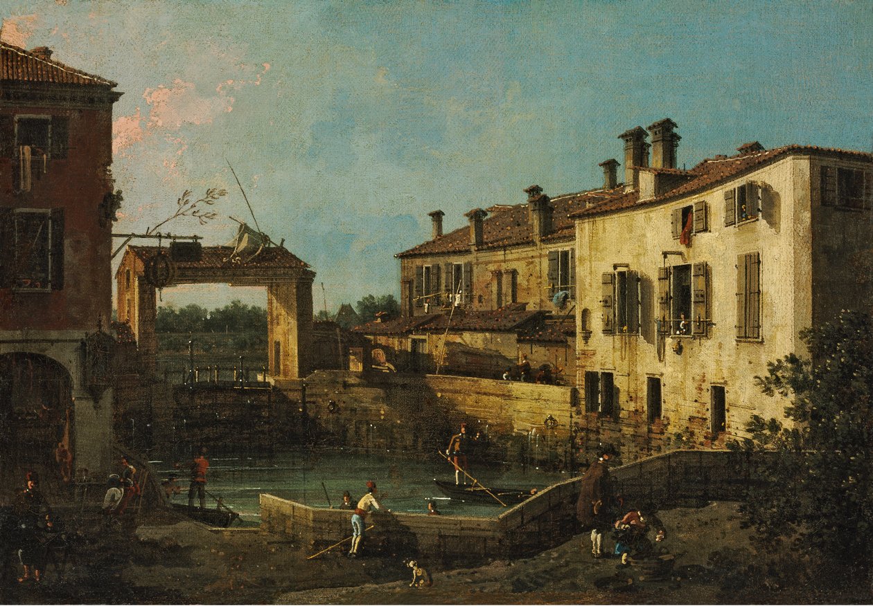 La chiusa di Dolo da Canaletto