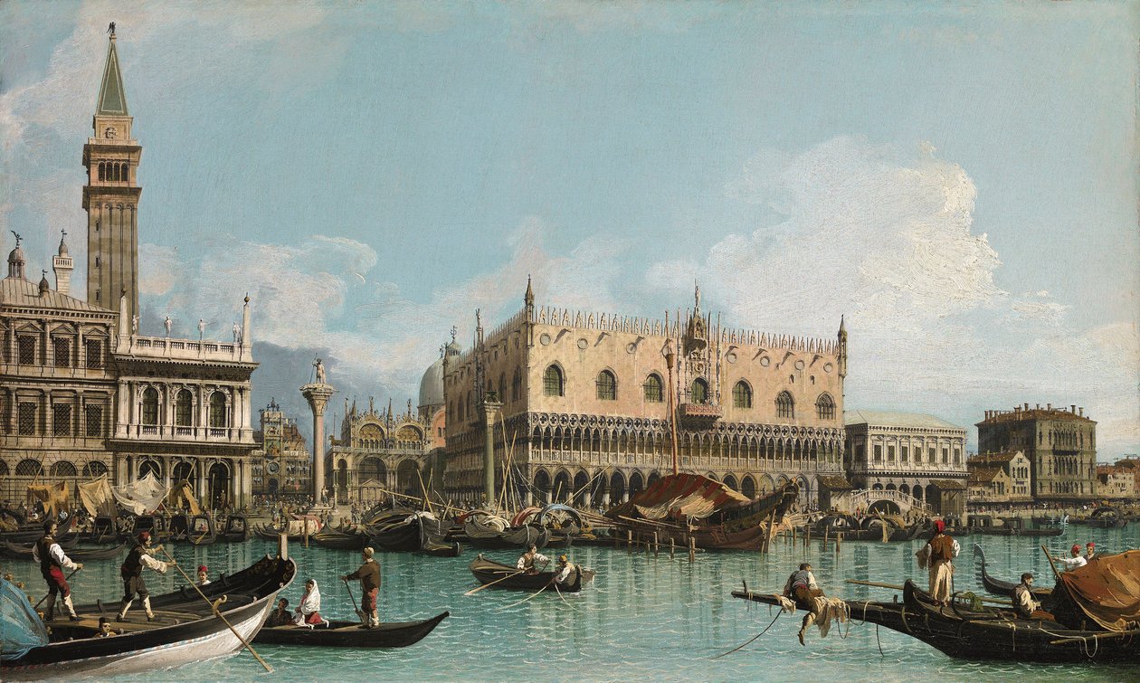 Il molo vicino a Piazza San Marco a Venezia, di Canaletto (1697-1768). Olio su tela, c. 1729. Ablo Coleccion da Canaletto