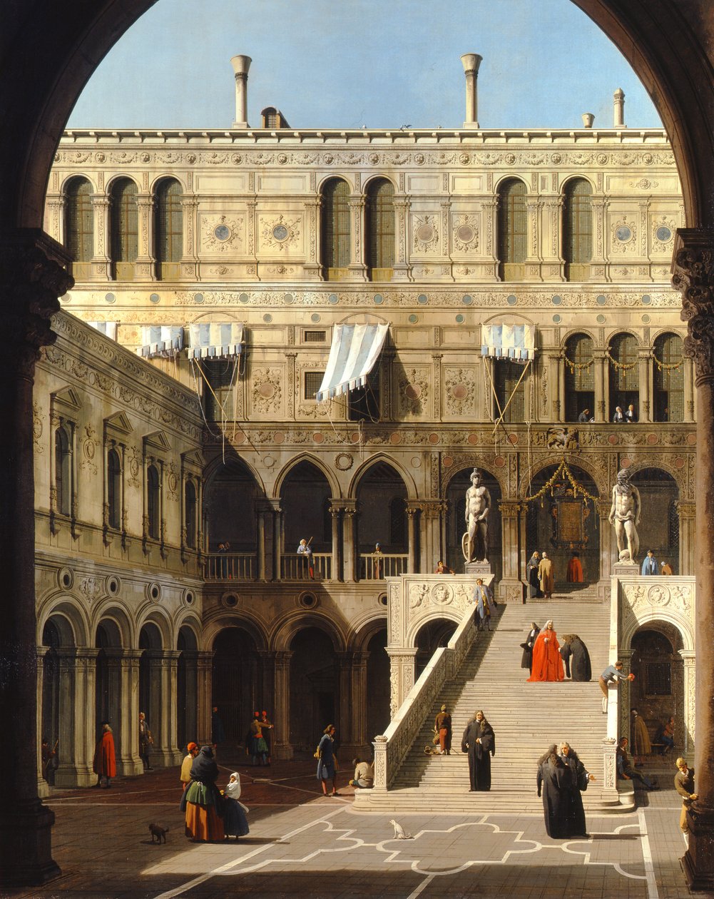 Venezia, il Palazzo Ducale, la Scala dei Giganti, c.1740 da Canaletto