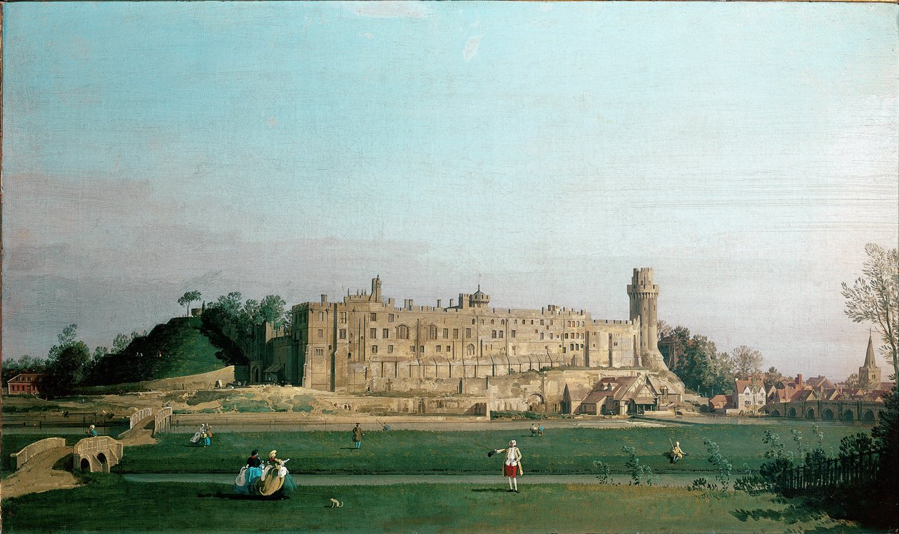 Vista del Castello di Warwick. Dipinto di Canaletto, circa 1751. Collezione del Castello di Warwick, Inghilterra da Canaletto