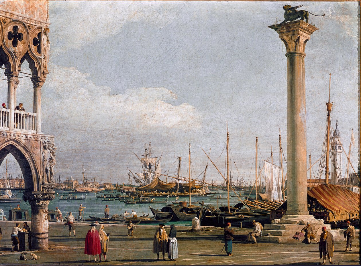 Veduta del Bacino di San Marco e della Chiesa di San Giorgio Maggiore dalla Piazzetta a Venezia da Canaletto