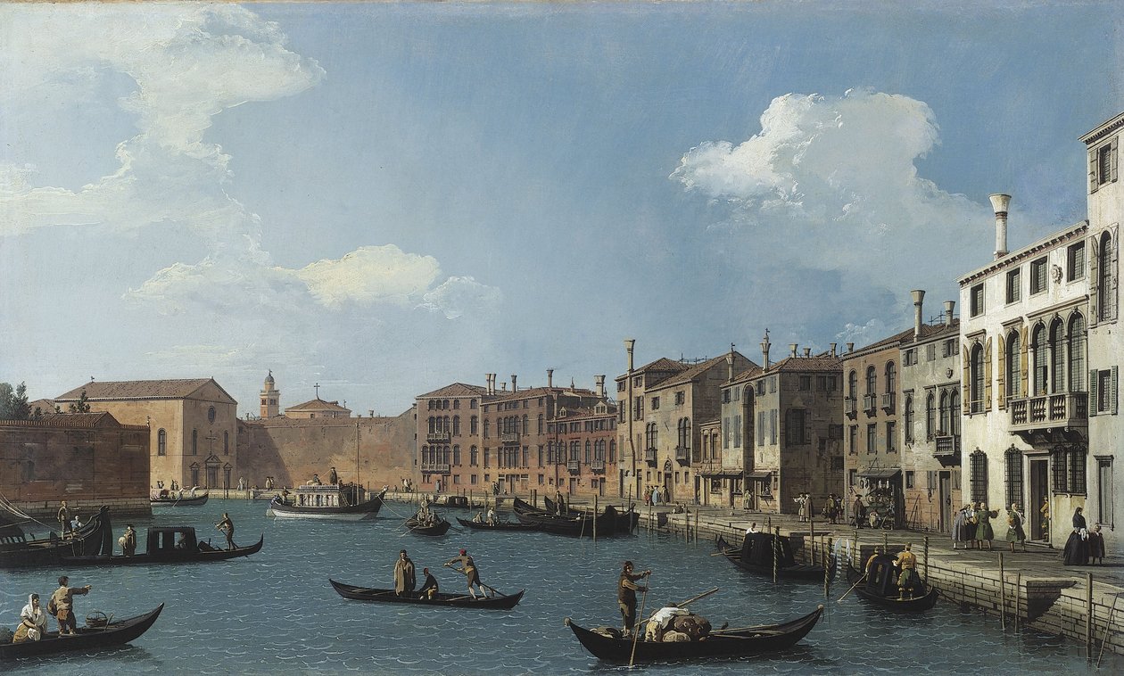 Vista del Canale di Santa Chiara, Venezia, ca. 1730 da (1697 1768) Canaletto