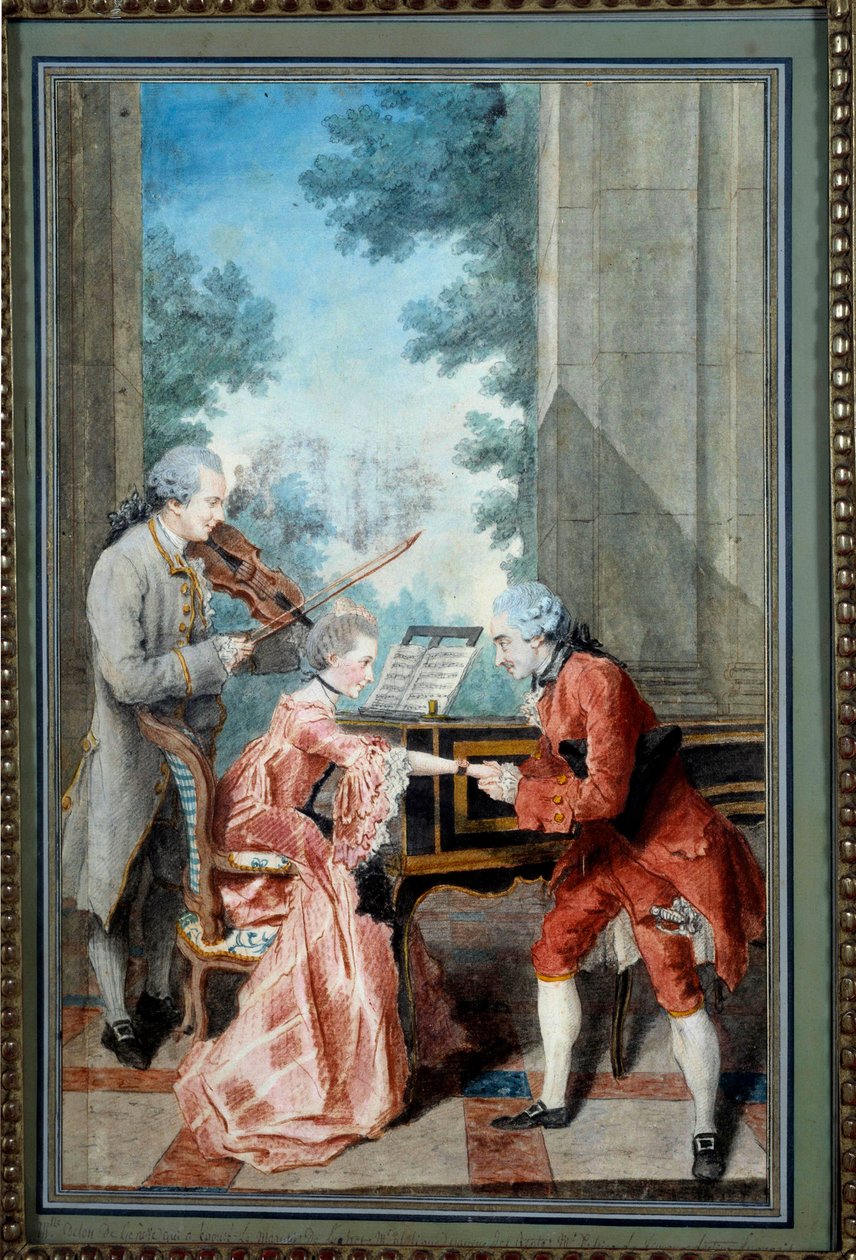 Mademoiselle Delou, Monsieur Philippe e Monsieur de Texier Un gentiluomo rende omaggio a una giovane pianista da Carmontelle
