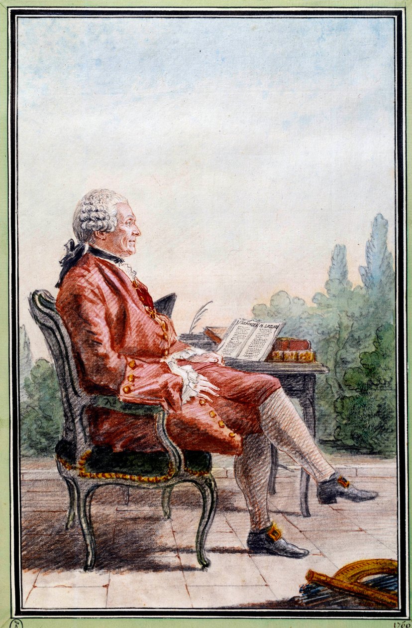 Ritratto di Charles Marie de La Condamine (1701-1774), esploratore e scienziato francese da Carmontelle